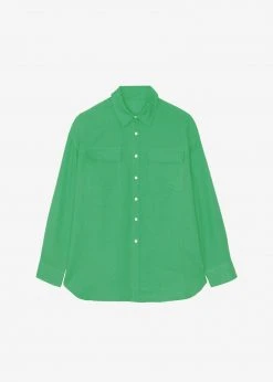 The Frankie Shop Sam Shirt - Kelly Green CLOTHING