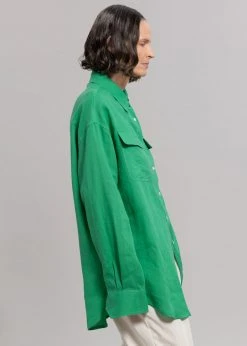 The Frankie Shop Sam Shirt - Kelly Green CLOTHING