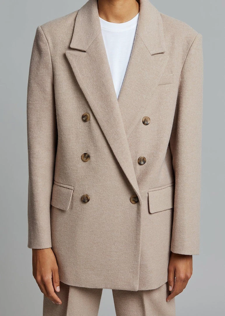 The Frankie Shop Samara Suit Blazer - Mocha 3 The Frankie Shop Samara Suit Blazer - Mocha