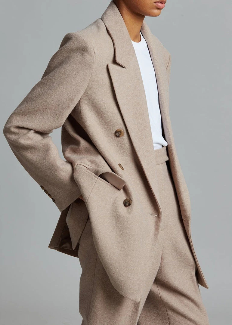 The Frankie Shop Samara Suit Blazer - Mocha 2 The Frankie Shop Samara Suit Blazer - Mocha