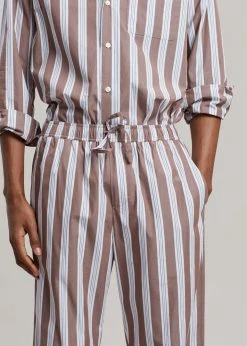 Samsoe Samsøe & Samsøe Devon Trousers - Brown Stripe