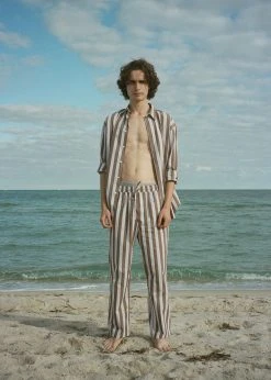 Samsoe Samsøe & Samsøe Devon Trousers - Brown Stripe