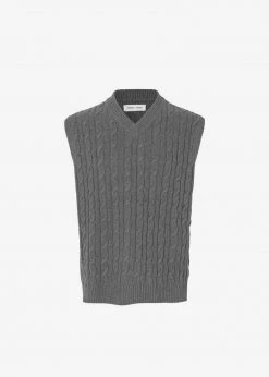 Samsoe Samsøe & Samsøe Kenly Knit Vest - Dark Grey Mel.