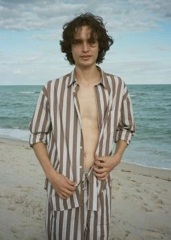 Samsoe Men Samsøe & Samsøe Marley Shirt - Brown Stripe