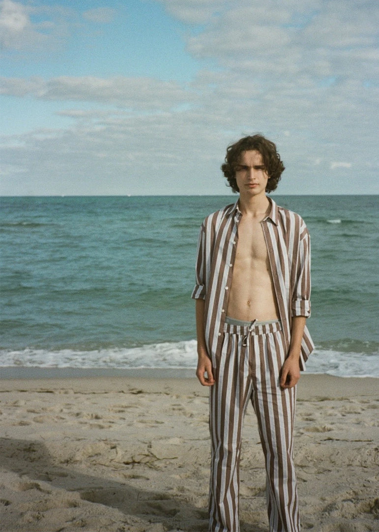 Samsoe Men Samsøe & Samsøe Marley Shirt - Brown Stripe 7 Samsoe Men Samsøe & Samsøe Marley Shirt - Brown Stripe