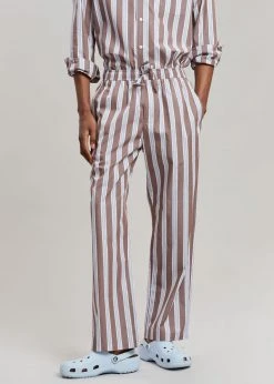 Samsoe Men Samsøe & Samsøe Marley Shirt - Brown Stripe 30 Samsoe Men Samsøe & Samsøe Marley Shirt - Brown Stripe