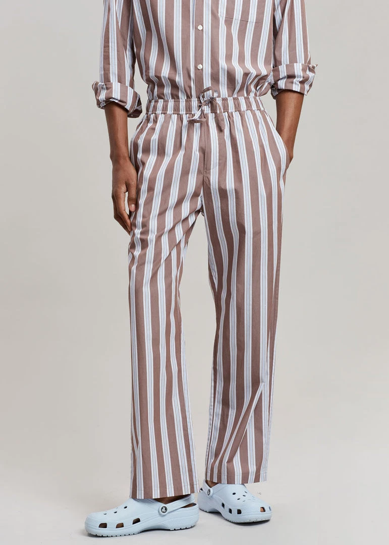 Samsoe Men Samsøe & Samsøe Marley Shirt - Brown Stripe 14 Samsoe Men Samsøe & Samsøe Marley Shirt - Brown Stripe