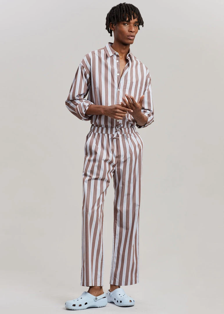 Samsoe Men Samsøe & Samsøe Marley Shirt - Brown Stripe 13 Samsoe Men Samsøe & Samsøe Marley Shirt - Brown Stripe