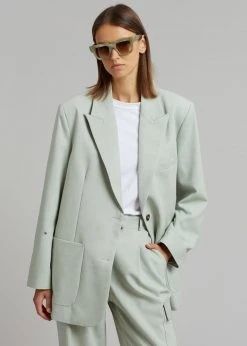 The Frankie Shop Samson Blazer - Mint CLOTHING
