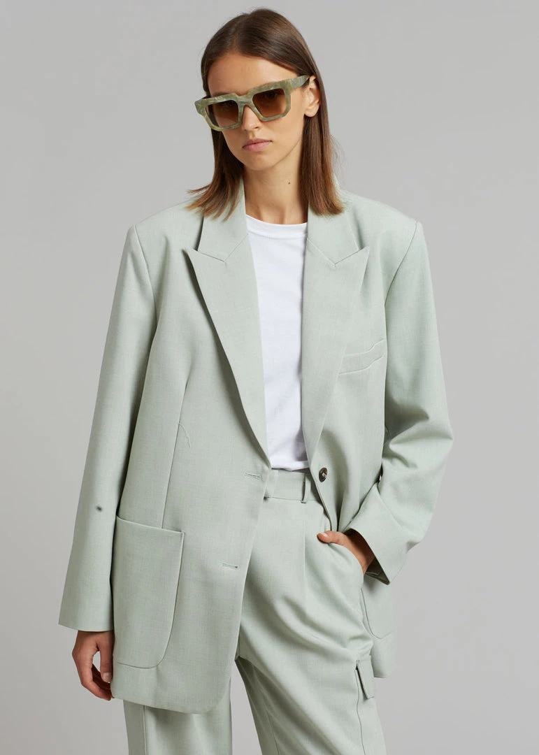 The Frankie Shop Samson Blazer - Mint CLOTHING 2 The Frankie Shop Samson Blazer - Mint CLOTHING