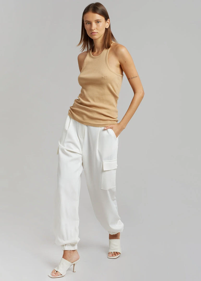 The Frankie Shop CLOTHING Samson Cargo Pants - Birch 1 The Frankie Shop CLOTHING Samson Cargo Pants - Birch