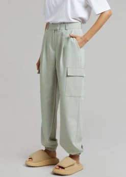 The Frankie Shop Samson Cargo Pants - Mint