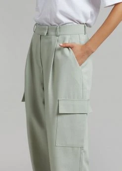 The Frankie Shop Samson Cargo Pants - Mint