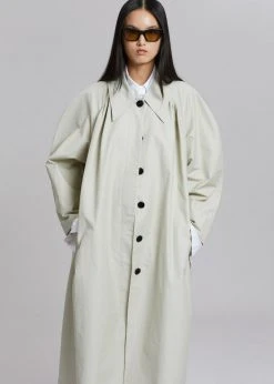 The Frankie Shop CLOTHING Santa Trench Coat - Pale Khaki