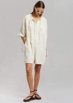 The Plan Sarray Romper - Cream CLOTHING