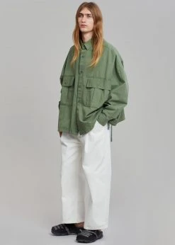 The Frankie Shop Men Seb Cargo Shirt - Army Green