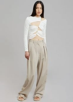 Sid Neigum Tension Cutout Top - Cream CLOTHING