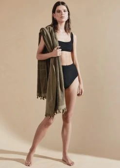 Swimwear Solaqua La Bocca Terry Towel - Olive Green