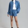 Paper Moon Sophia Bomber Jacket - Blue