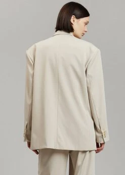 The Frankie Shop Tansy Oversized Blazer - Beige CLOTHING