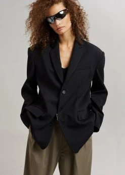 The Frankie Shop Tansy Oversized Blazer - Black 17 The Frankie Shop Tansy Oversized Blazer - Black