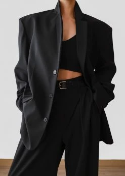 The Frankie Shop Tansy Oversized Blazer - Black 23 The Frankie Shop Tansy Oversized Blazer - Black