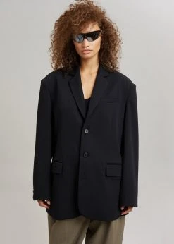 The Frankie Shop Tansy Oversized Blazer - Black 25 The Frankie Shop Tansy Oversized Blazer - Black