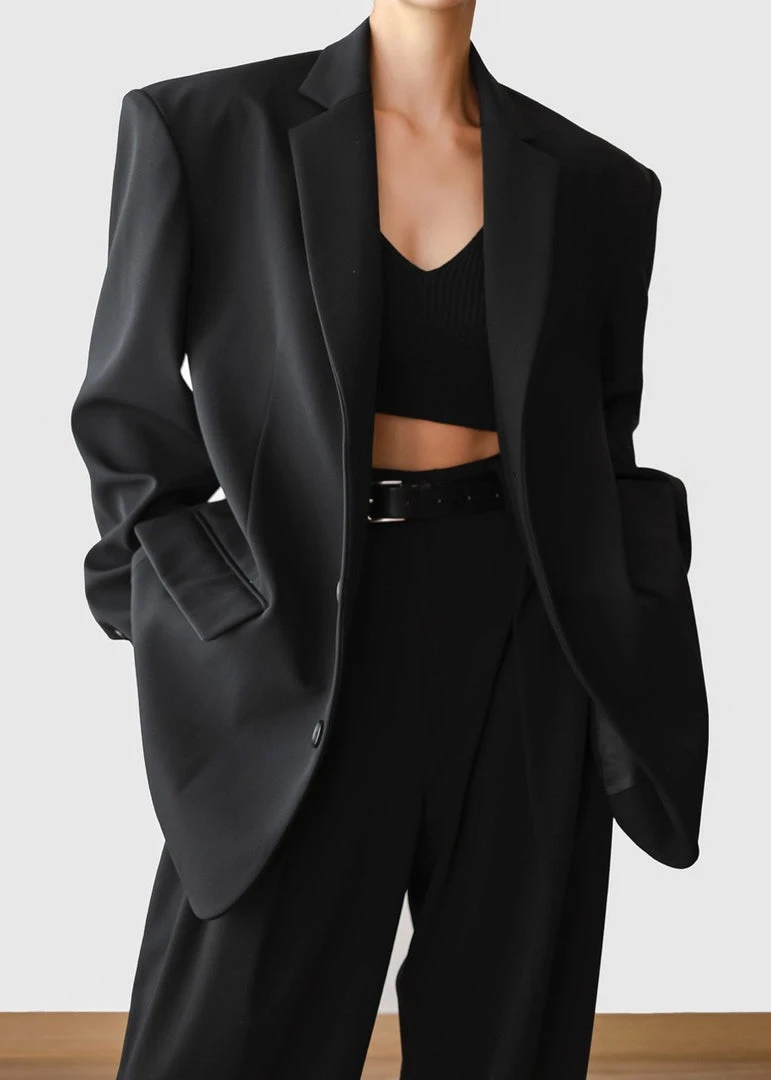 The Frankie Shop Tansy Oversized Blazer - Black 2 The Frankie Shop Tansy Oversized Blazer - Black