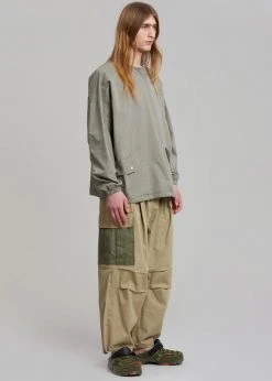 The Frankie Shop Stu Colorblock Cargo Pants - Beige Combo