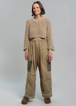 The Frankie Shop Stu Colorblock Cargo Pants - Beige Combo