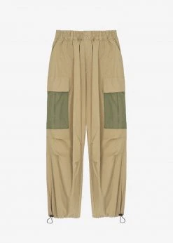 The Frankie Shop Stu Colorblock Cargo Pants - Beige Combo