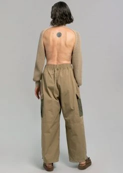 The Frankie Shop Stu Colorblock Cargo Pants - Beige Combo