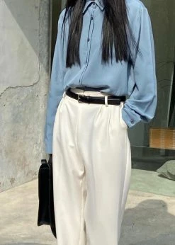 The Frankie Shop CLOTHING Svea Tapered Trousers - Vanilla