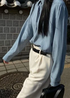 The Frankie Shop CLOTHING Svea Tapered Trousers - Vanilla