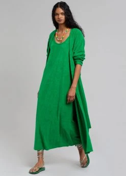 The Frankie Shop Taka Terry Duster Cardigan - Kelly Green 9 The Frankie Shop Taka Terry Duster Cardigan - Kelly Green