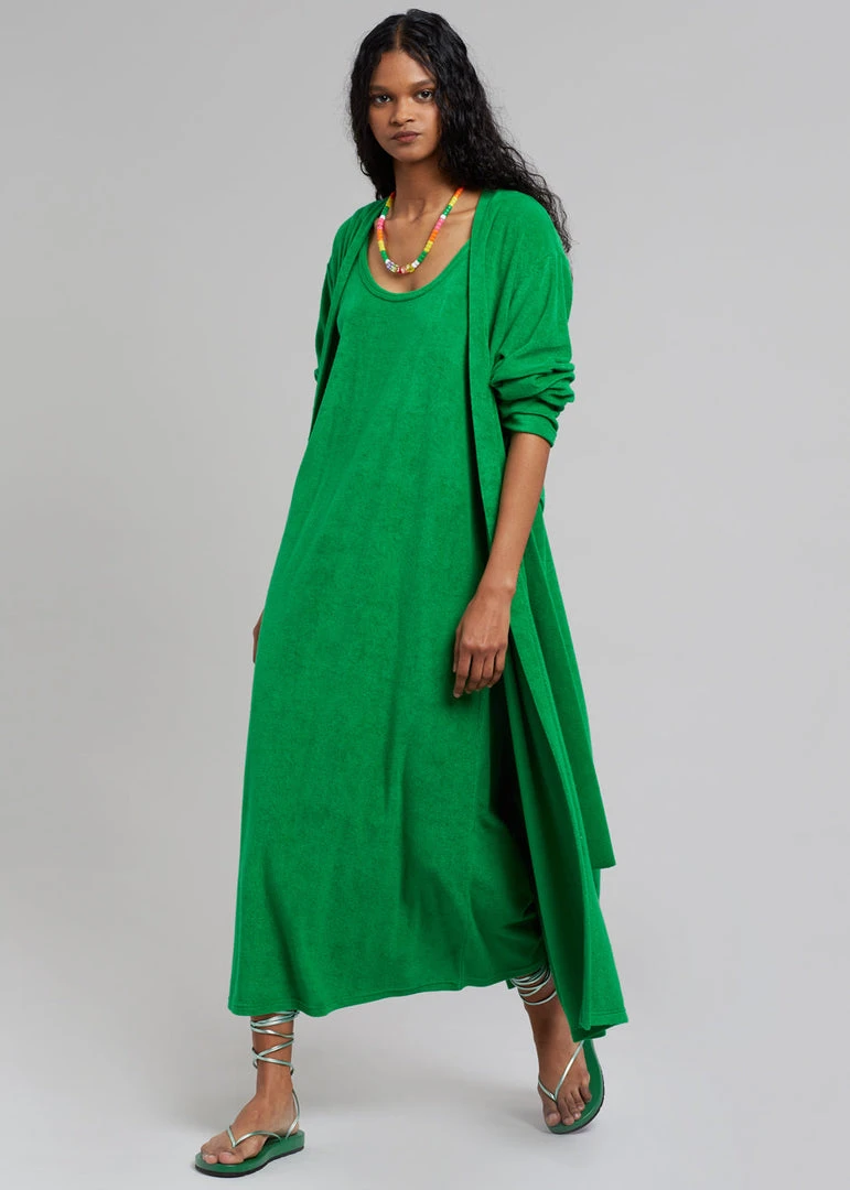 The Frankie Shop Taka Terry Duster Cardigan - Kelly Green 3 The Frankie Shop Taka Terry Duster Cardigan - Kelly Green