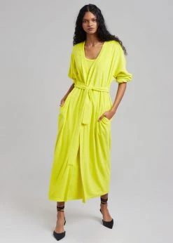 The Frankie Shop Taka Terry Duster Cardigan - Yellow CLOTHING 11 The Frankie Shop Taka Terry Duster Cardigan - Yellow CLOTHING