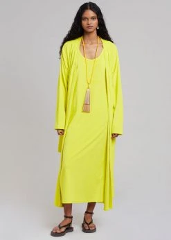 The Frankie Shop Taka Terry Duster Cardigan - Yellow CLOTHING 10 The Frankie Shop Taka Terry Duster Cardigan - Yellow CLOTHING