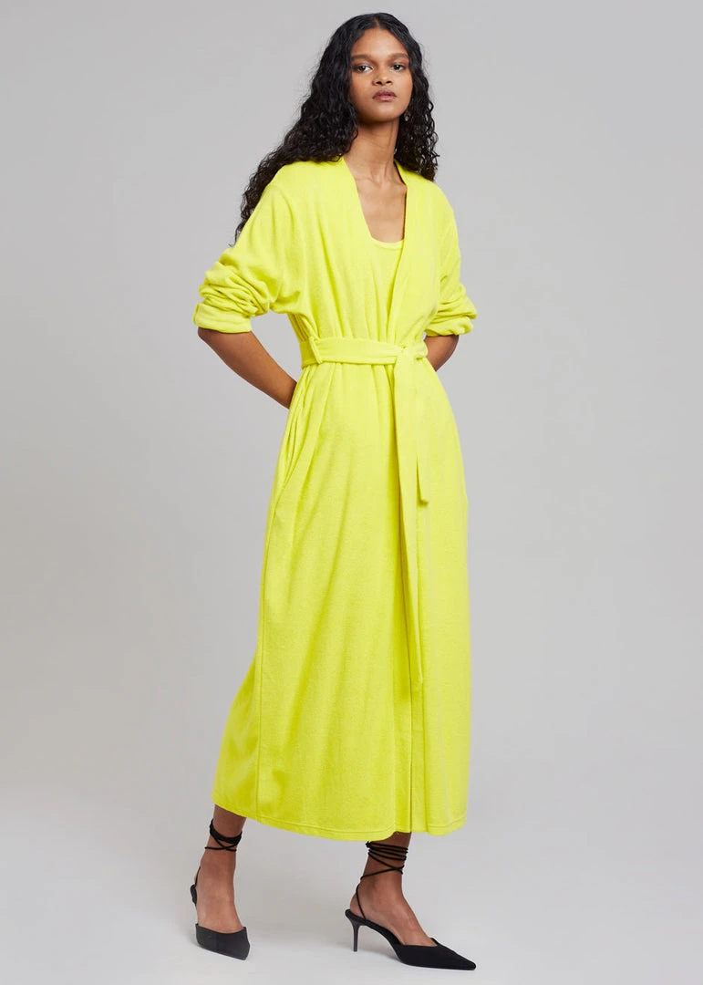 The Frankie Shop Taka Terry Duster Cardigan - Yellow CLOTHING 5 The Frankie Shop Taka Terry Duster Cardigan - Yellow CLOTHING