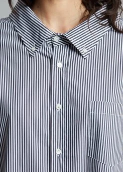 The Frankie Shop CLOTHING Talia Shirt Dress - Black/White Stripe 15 The Frankie Shop CLOTHING Talia Shirt Dress - Black/White Stripe