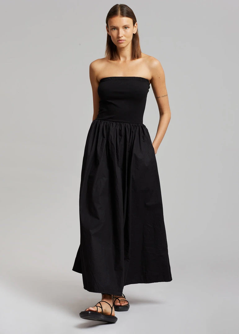The Plan Tamo Strapless Maxi Dress - Black CLOTHING 4 The Plan Tamo Strapless Maxi Dress - Black CLOTHING