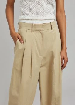 The Frankie Shop Tansy Cotton Pants - Camel