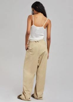 The Frankie Shop Tansy Cotton Pants - Camel