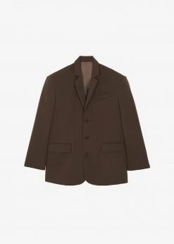 The Frankie Shop CLOTHING Tansy Oversized Blazer - Chocolate 19 The Frankie Shop CLOTHING Tansy Oversized Blazer - Chocolate