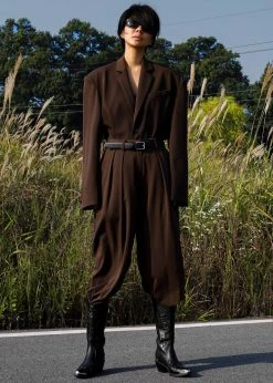 The Frankie Shop CLOTHING Tansy Oversized Blazer - Chocolate 16 The Frankie Shop CLOTHING Tansy Oversized Blazer - Chocolate