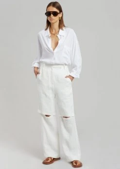 Blossom CLOTHING Tara Linen Pants - Off White