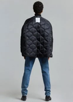The Frankie Shop Teddy Quilted Jacket - Black