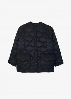 The Frankie Shop Teddy Quilted Jacket - Black