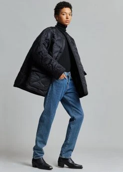 The Frankie Shop Teddy Quilted Jacket - Black