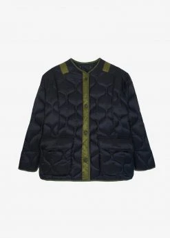The Frankie Shop Teddy Quilted Jacket - Black/Olive 13 The Frankie Shop Teddy Quilted Jacket - Black/Olive